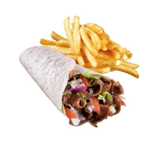 Doner Chips and Cheese Wrap