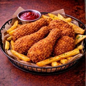 4 Pcs Chicken with Chips