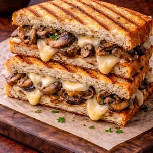 Mushroom and Cheese Panini