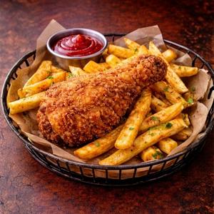 1 Pc Chicken with Chips