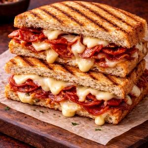 Pepperoni and Cheese Panini